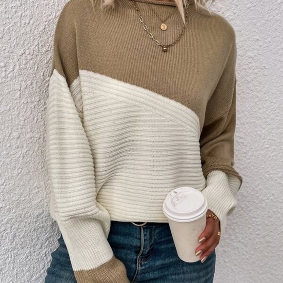 Sweaters - Contemporary Colorblock Sweater top